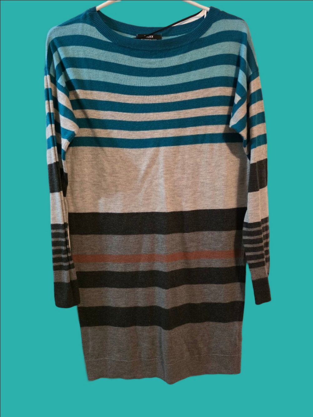 4/$67 Deal! Mexx Long Sleeve Striped Knit Sweater Dress